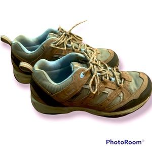 L.L. Bean Womens Hiking Trail Shoes Size 9.5 Tek2.5 Model 258485 Wild Gray/Teal